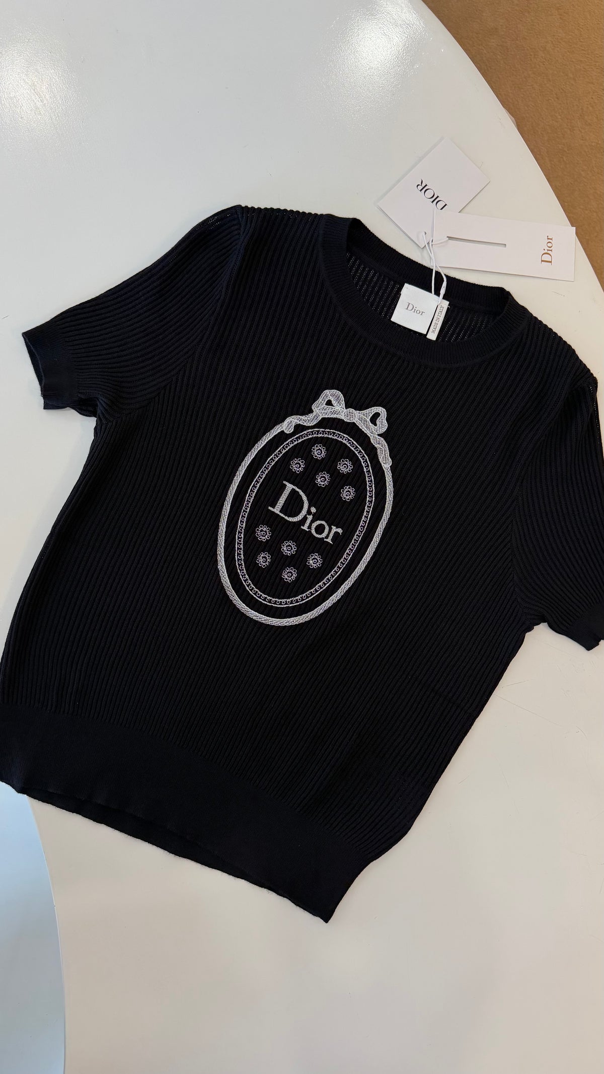 Dior Noir Emblem Knit T-shirt