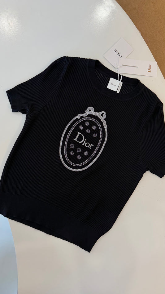 Dior Noir Emblem Knit T-shirt