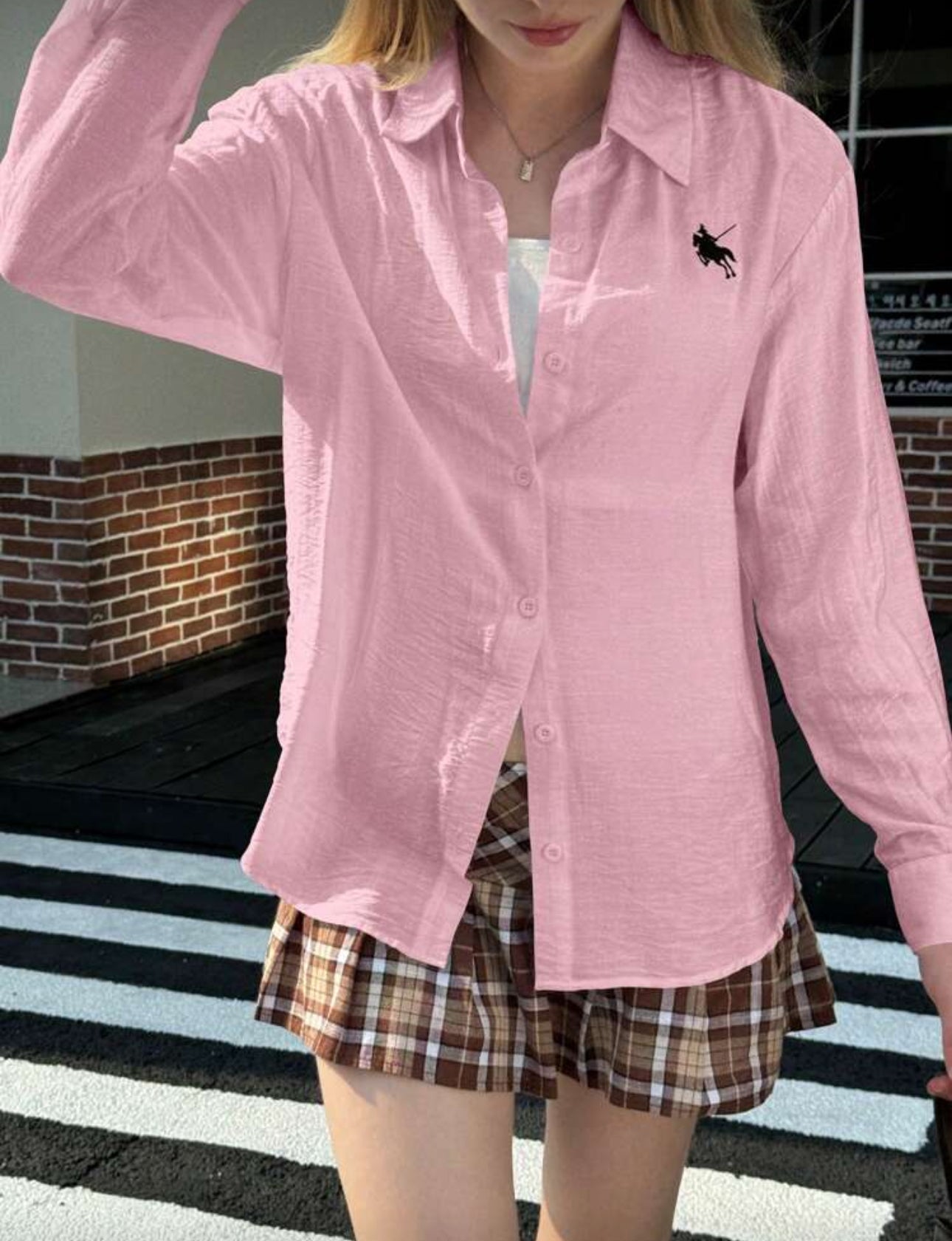 Shein Solid Color Casual Shirt