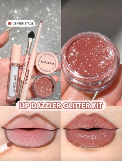 SHEGLAM Lip Dazzler Glitter Kit- Center Stage