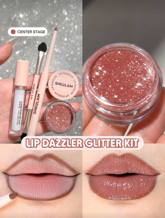 SHEGLAM Lip Dazzler Glitter Kit- Center Stage