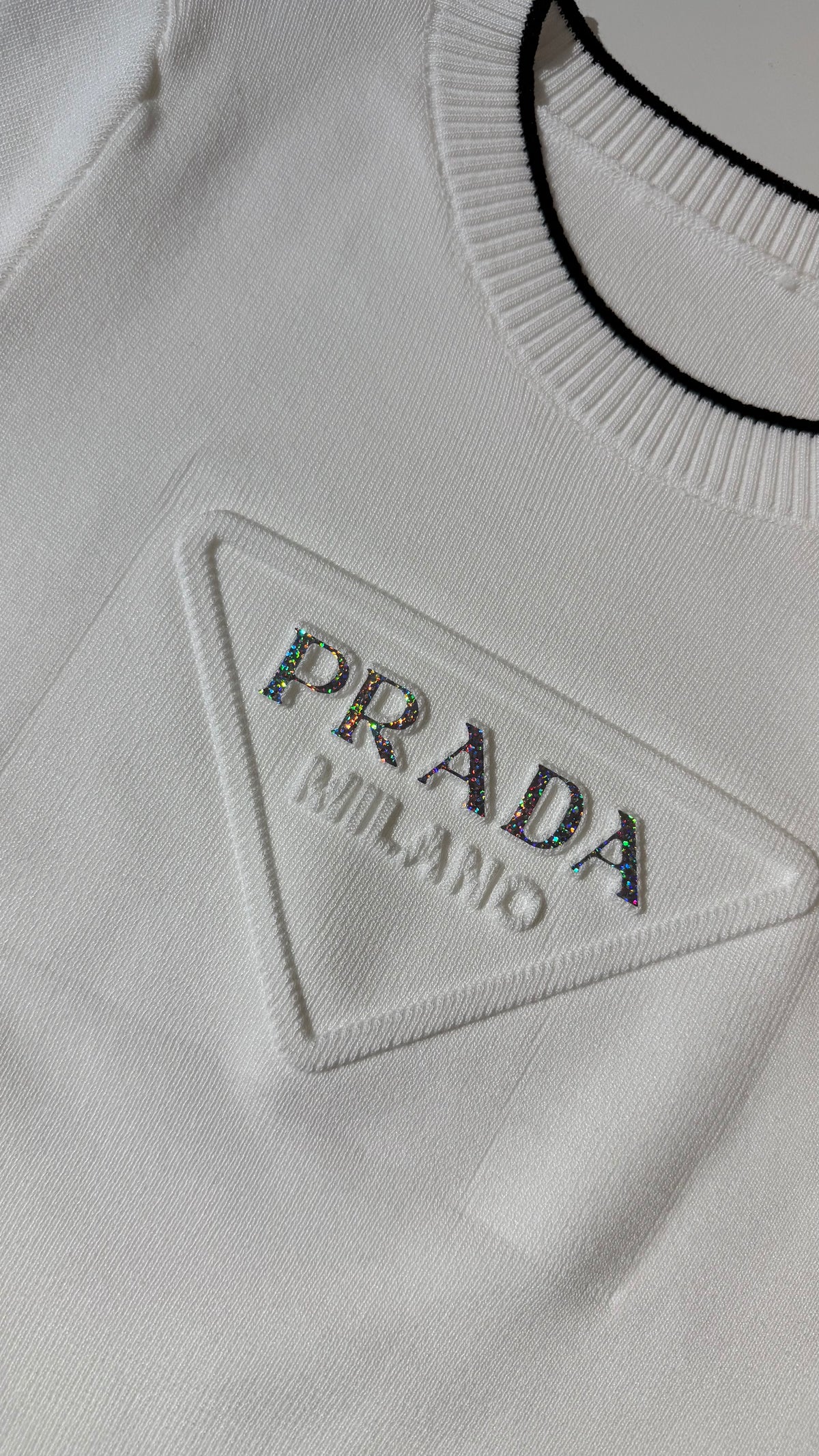 Prada White Crewneck (Dupe)