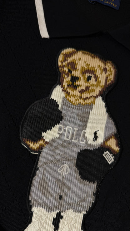 Ralph Lauren Knitted Teddy Polo-Black (Dupe)