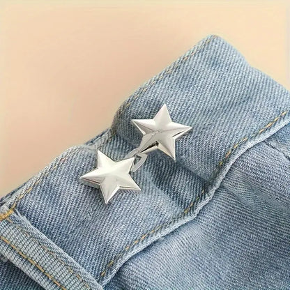 1pc Fashionable Star Patterned Waistband Buckle With Detachable