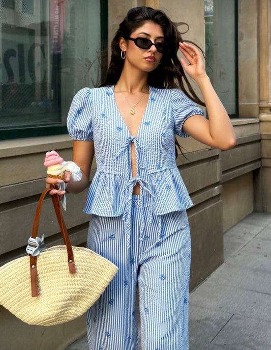 Shein Frenchy women 2Pcs Printed Co-ord set