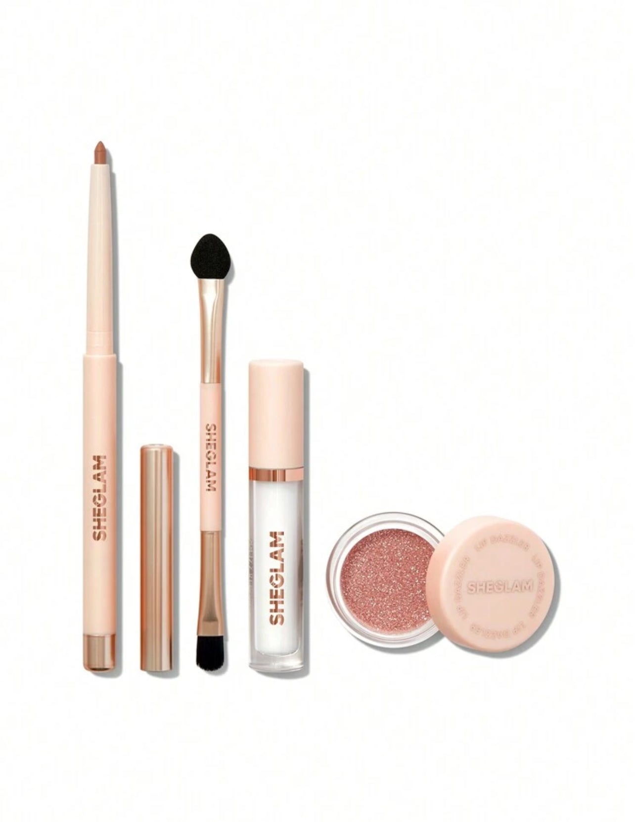 SHEGLAM Lip Dazzler Glitter Kit-Red Carpet Long-Lasting Glitter Lip Glo...