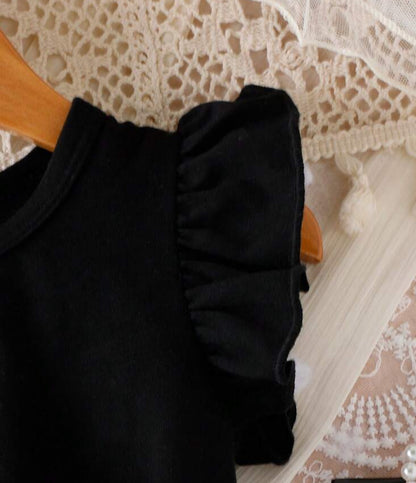 SHEIN Baby Girls Elegent And Sweat Mesh Splicing Dress For Summer