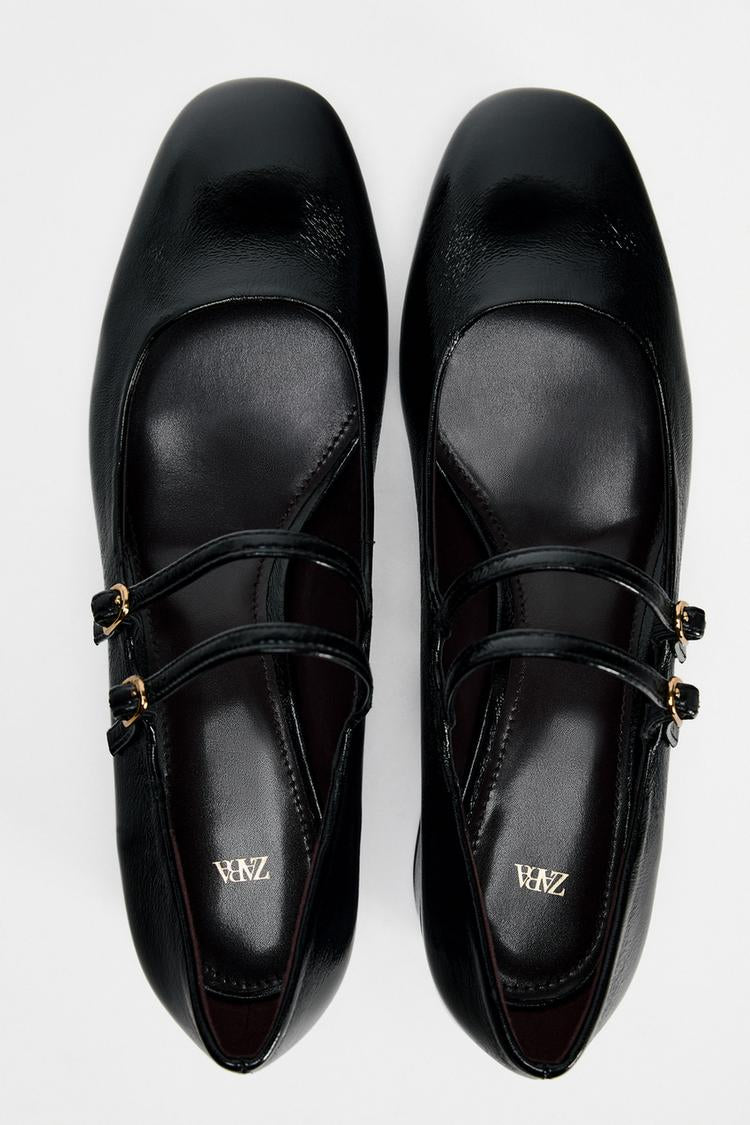 ZARA Double Strap Block Heels