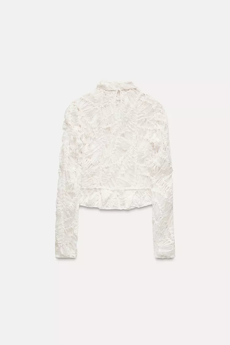 ZARA ZW Collection Top - ECRU