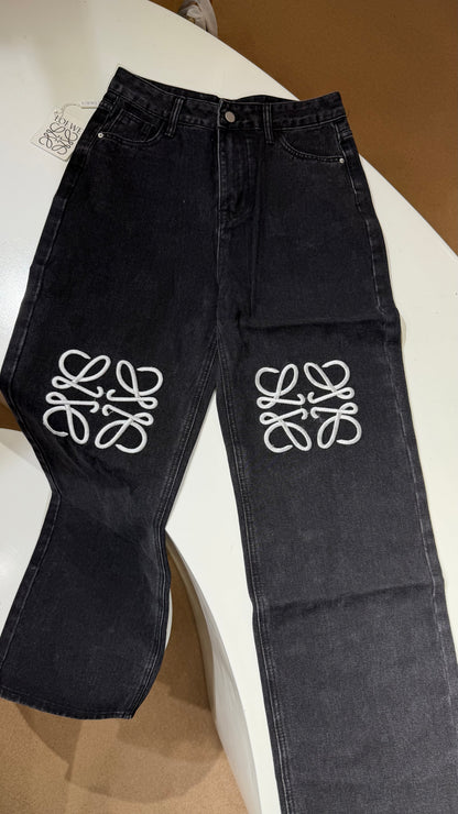 Loewe Logo Wide leg Jeans-Dupe