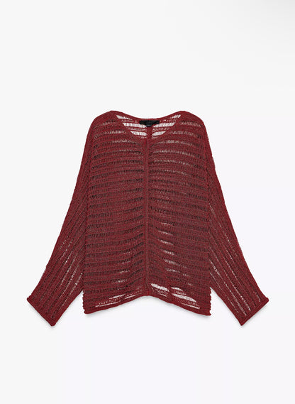 ZARA Poittelle Knit Sweatr-Russet