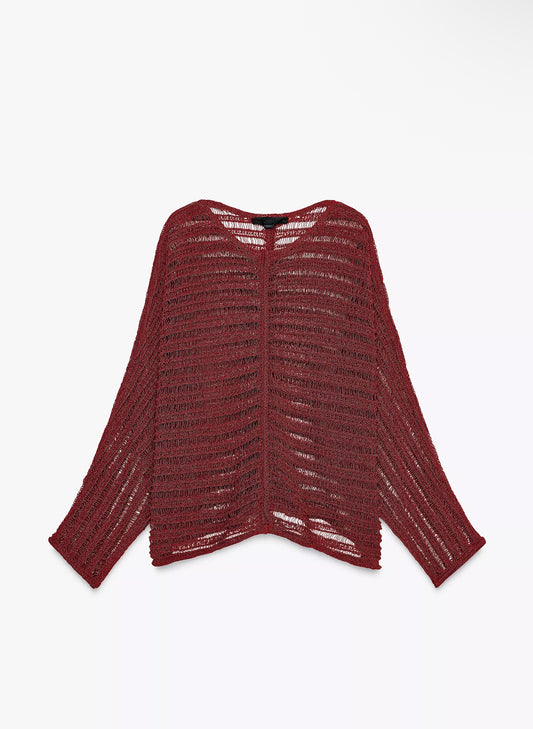ZARA Poittelle Knit Sweatr-Russet