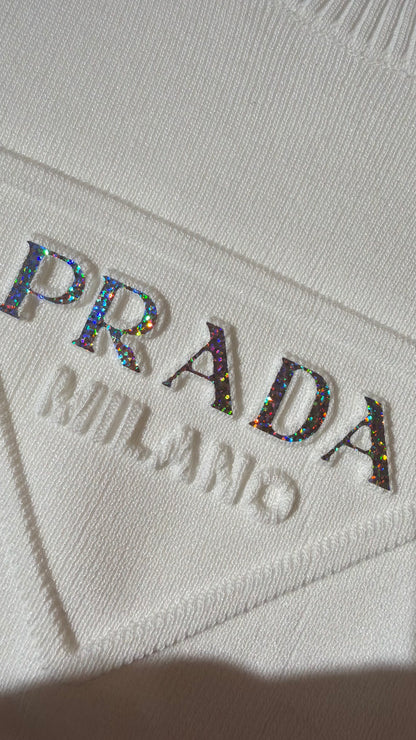 Prada White Crewneck (Dupe)