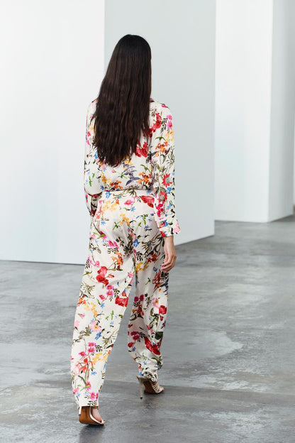 ZARA ZW Collection Printed Puffy With Button Cord Set - Multicolor
