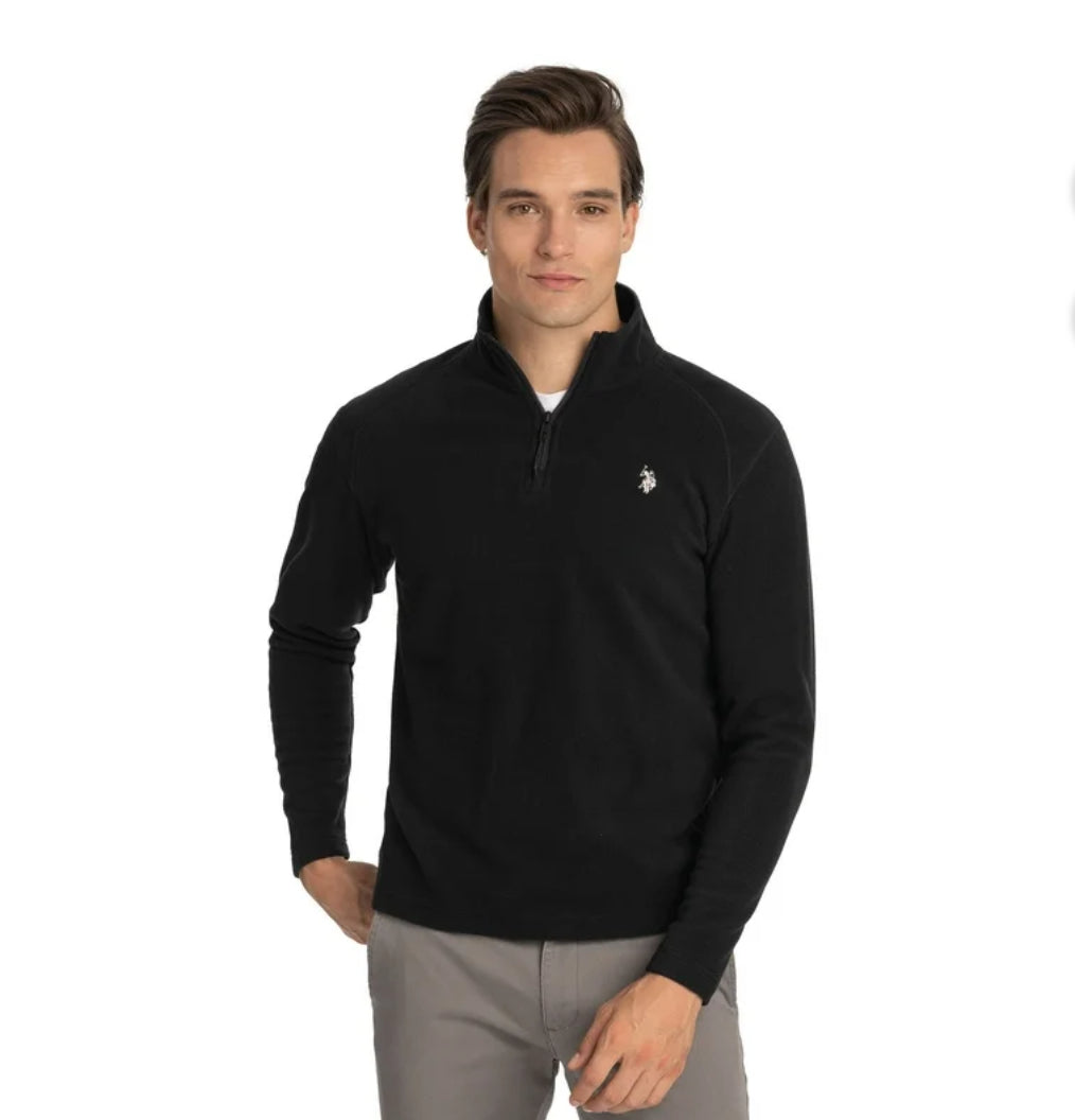 U.S POLO ASSN Men Quarter Zip Fleece