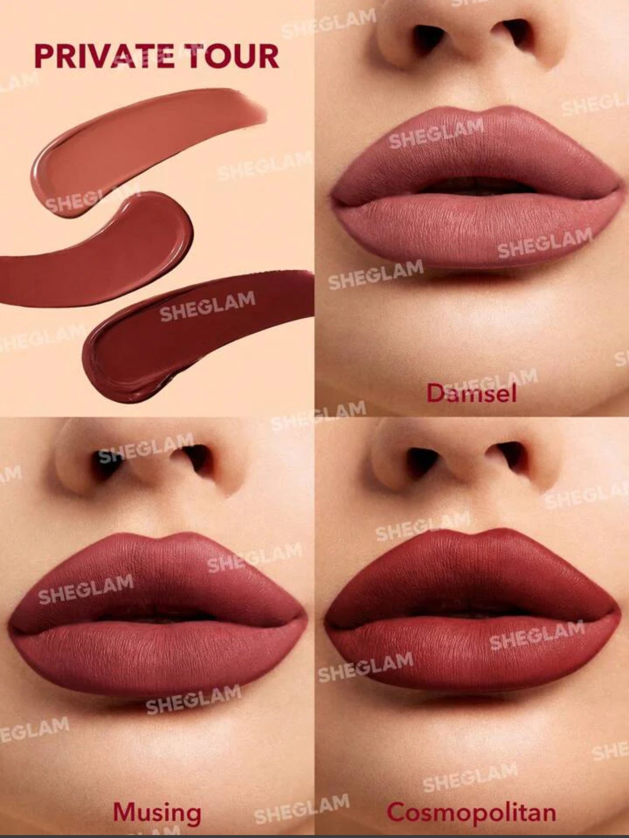 SHEGLAM Matte Allure Mini Liquid Lipstick set 3pcs
