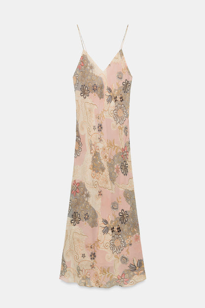 Zara Printed Slip Dress