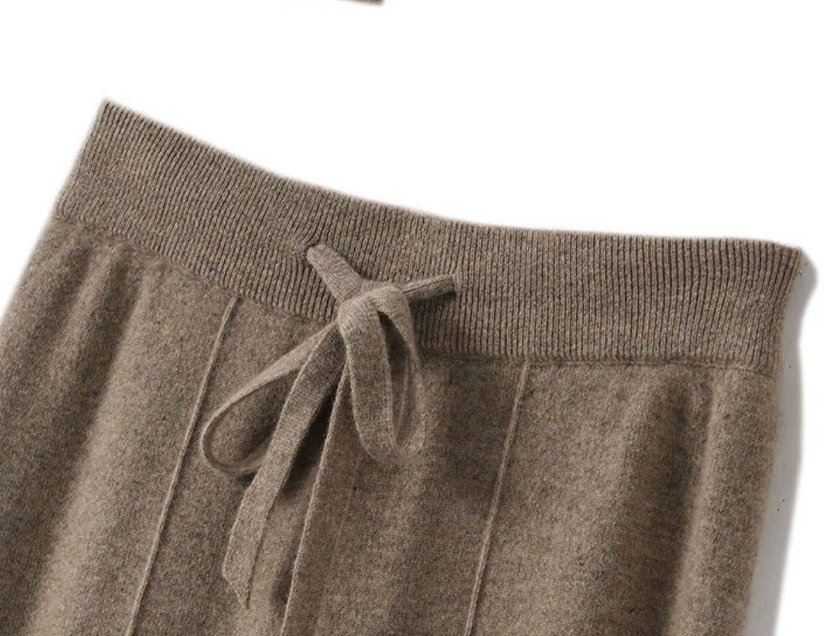 SHEIN Wide Leg Straight Wool Trouser