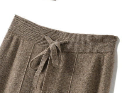 SHEIN Wide Leg Straight Wool Trouser