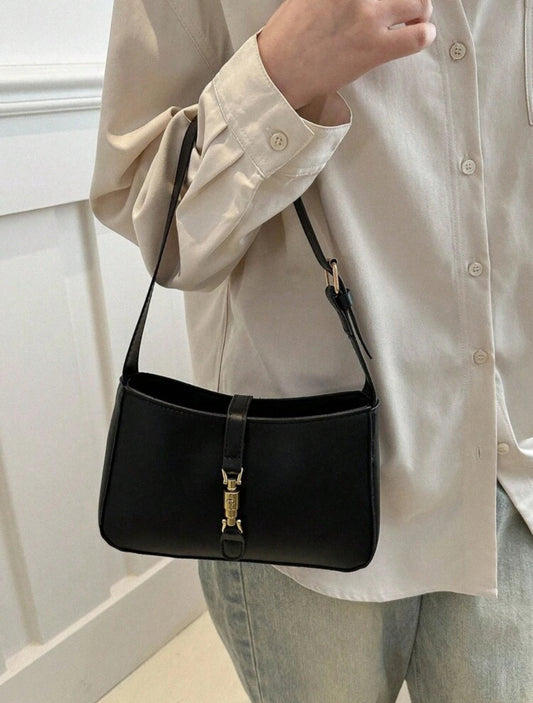 SHEIN minimalist crescent underarm bag trendy shoulder bag