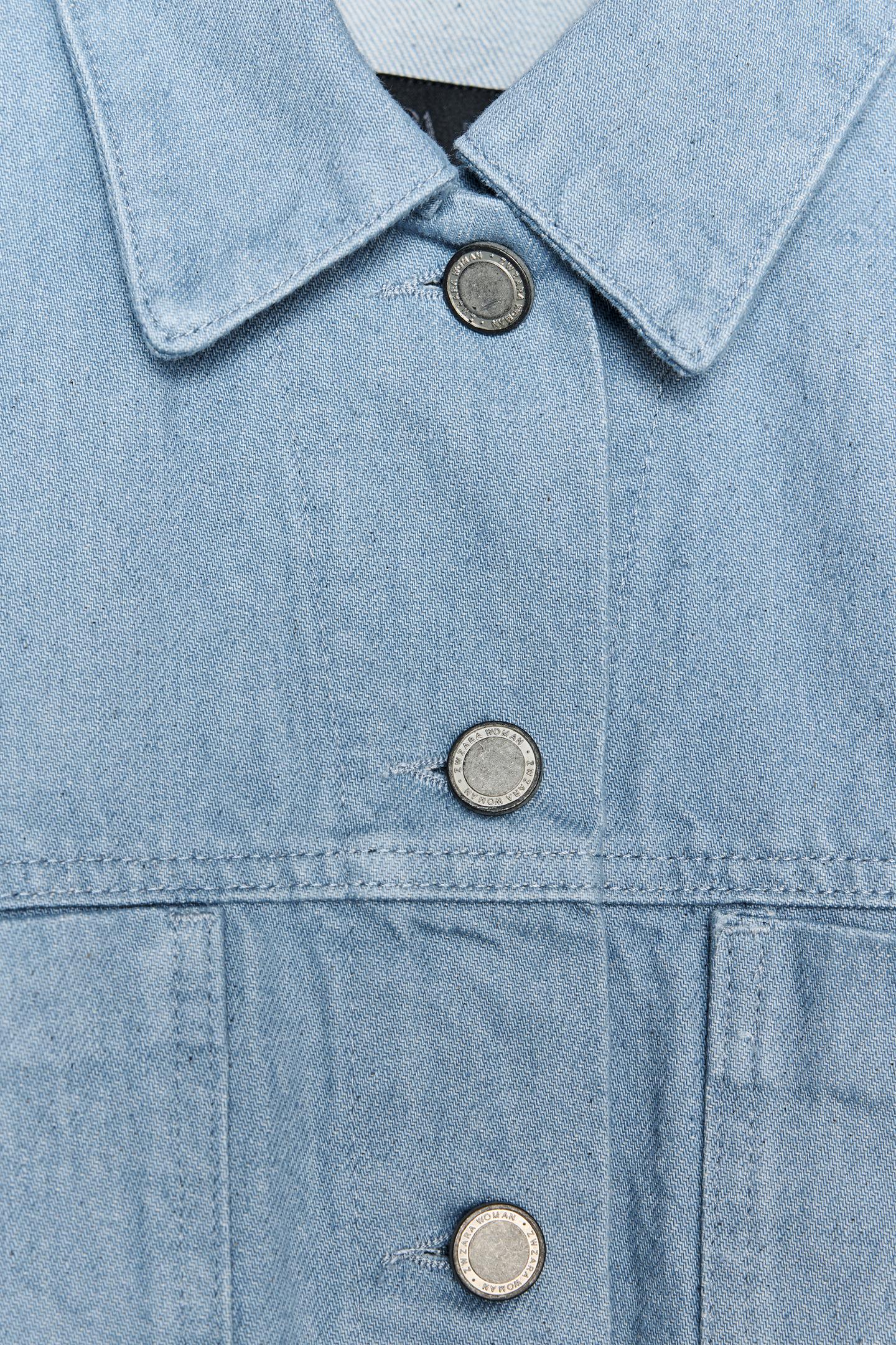 ZARA ZW Collection Pocket Jacket-Light Blue
