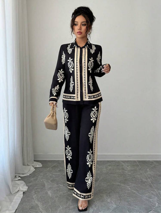 Shein Elegent Style Floral print Co-ord Set