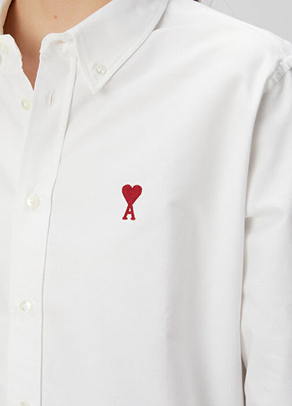 Ami Paris Red heart Button Down