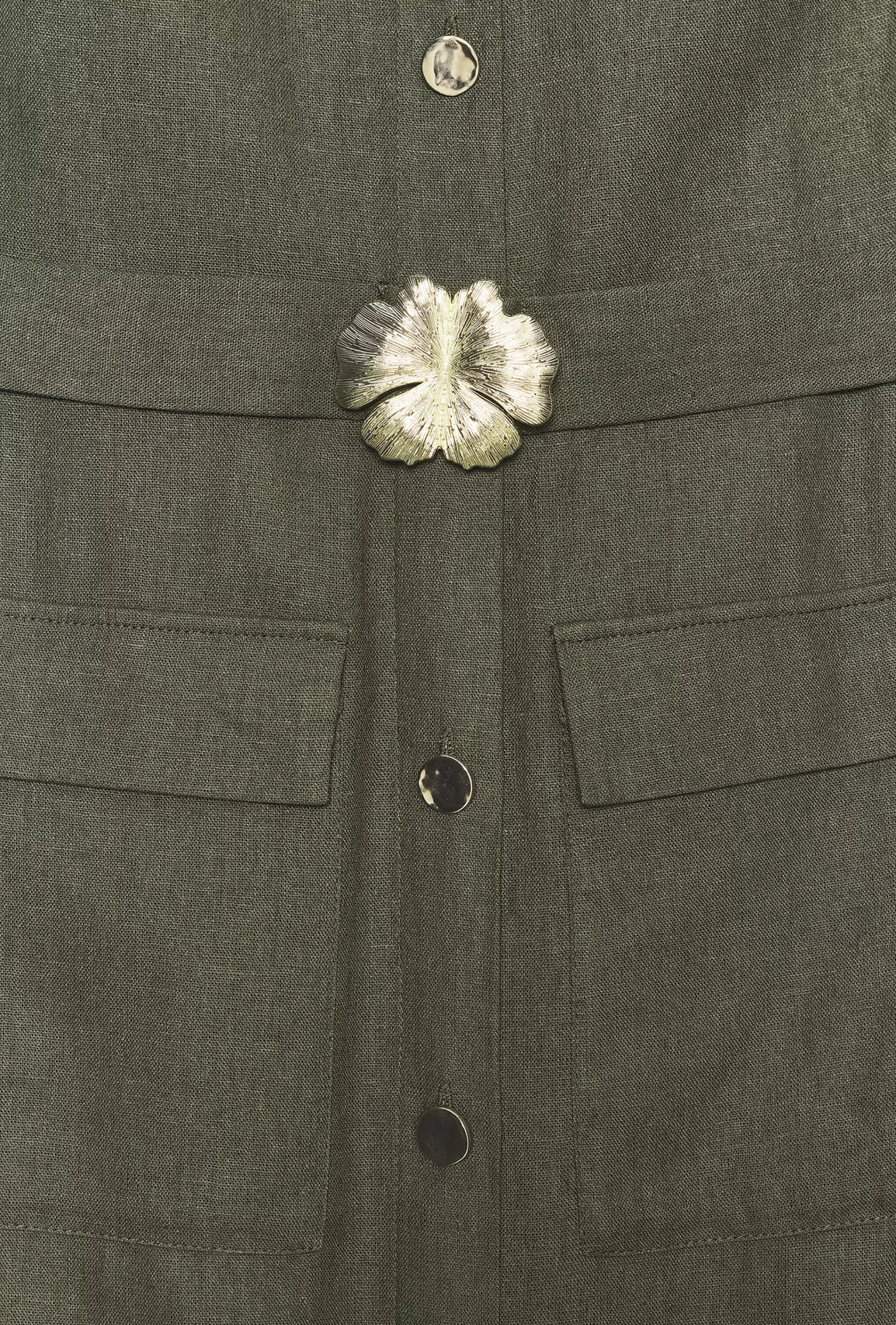 Zara Linen Blend Midi Dress With Belt