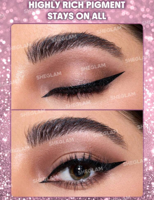 Shegalm Line & Define Waterproof Liquid Eyeliner- Black