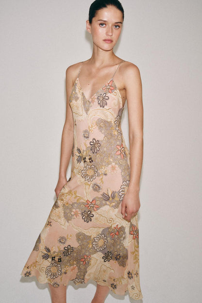 Zara Printed Slip Dress