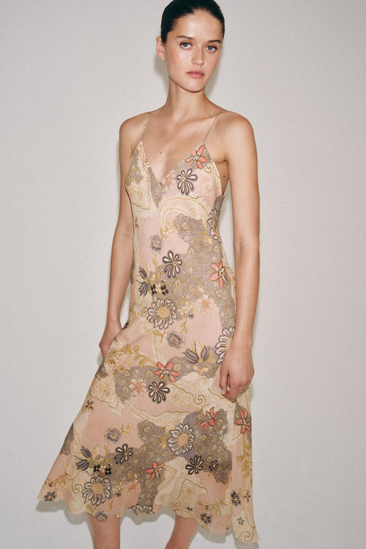 Zara Printed Slip Dress