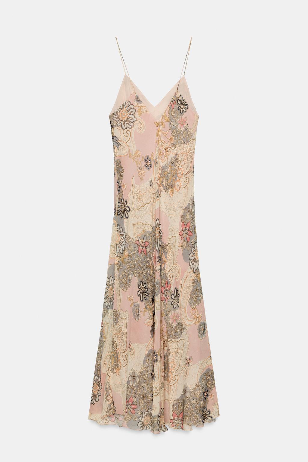 Zara Printed Slip Dress