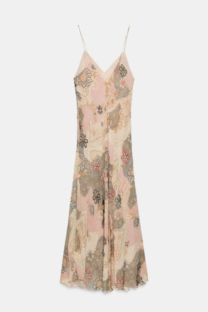 Zara Printed Slip Dress