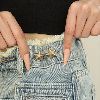 1pc Fashionable Star Patterned Waistband Buckle With Detachable