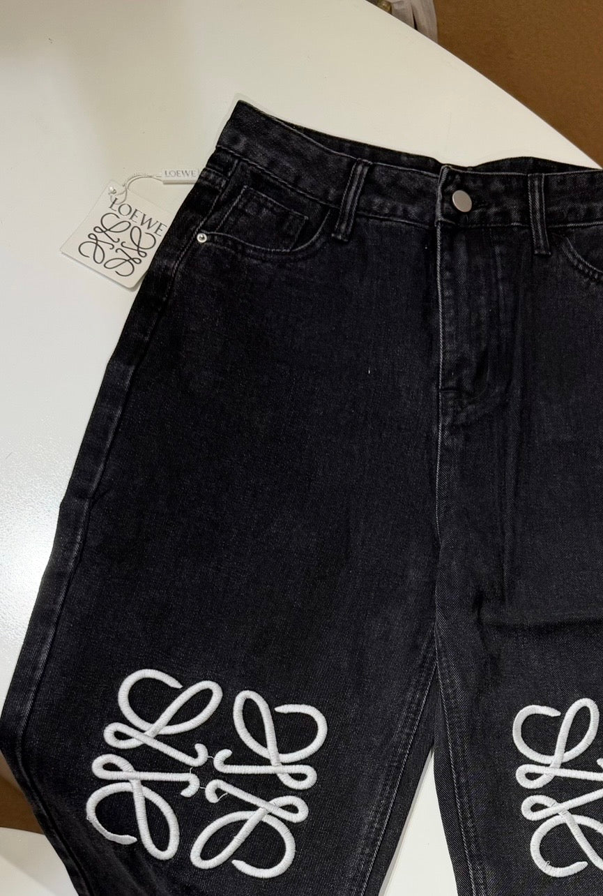 Loewe Logo Wide leg Jeans-Dupe