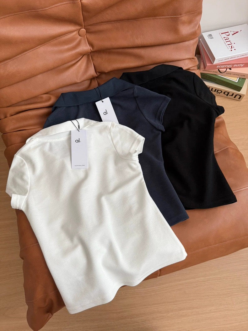 Alo Casual Loose T-shirts (Black And White)