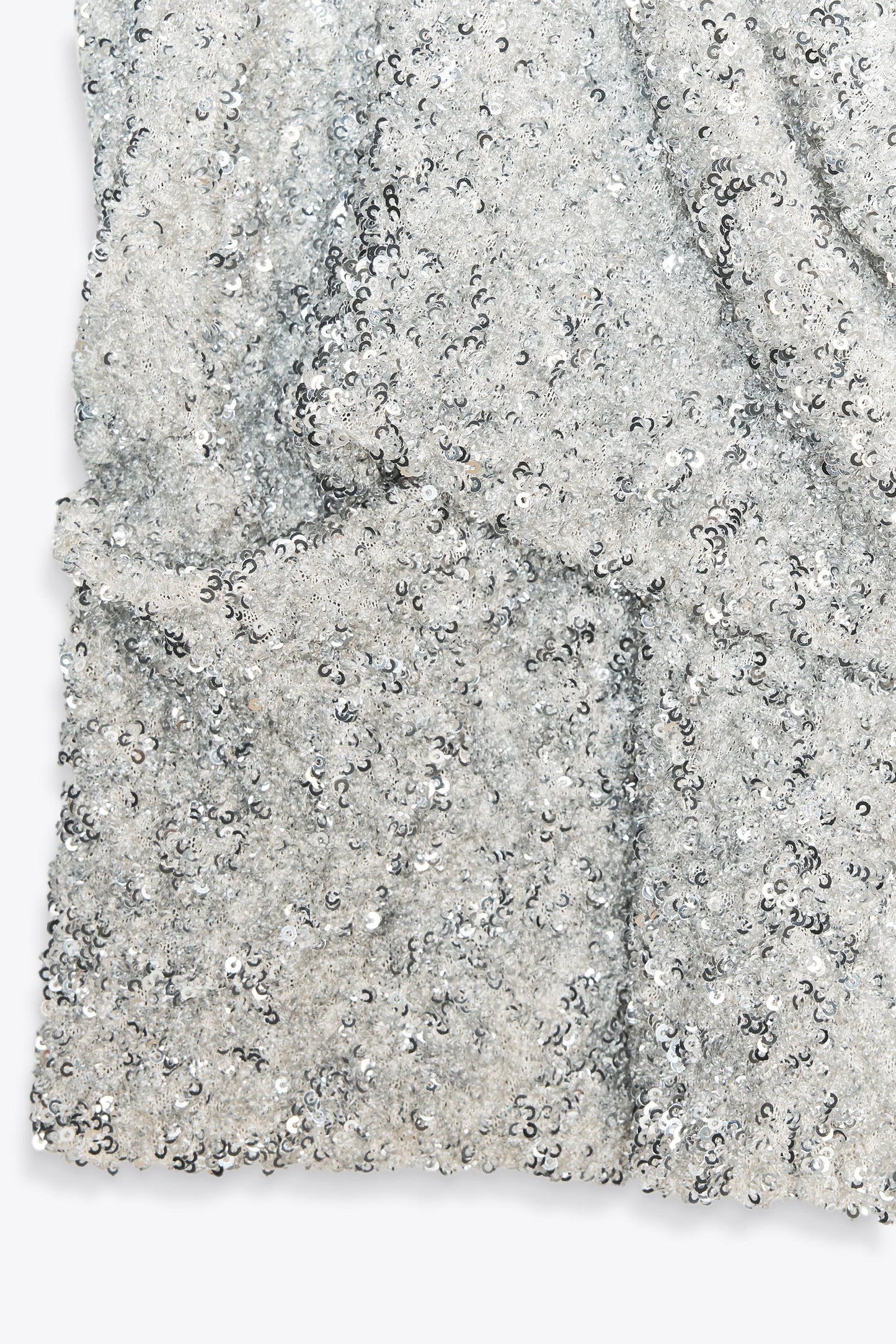 Zara Silver Halter Top Sequinned