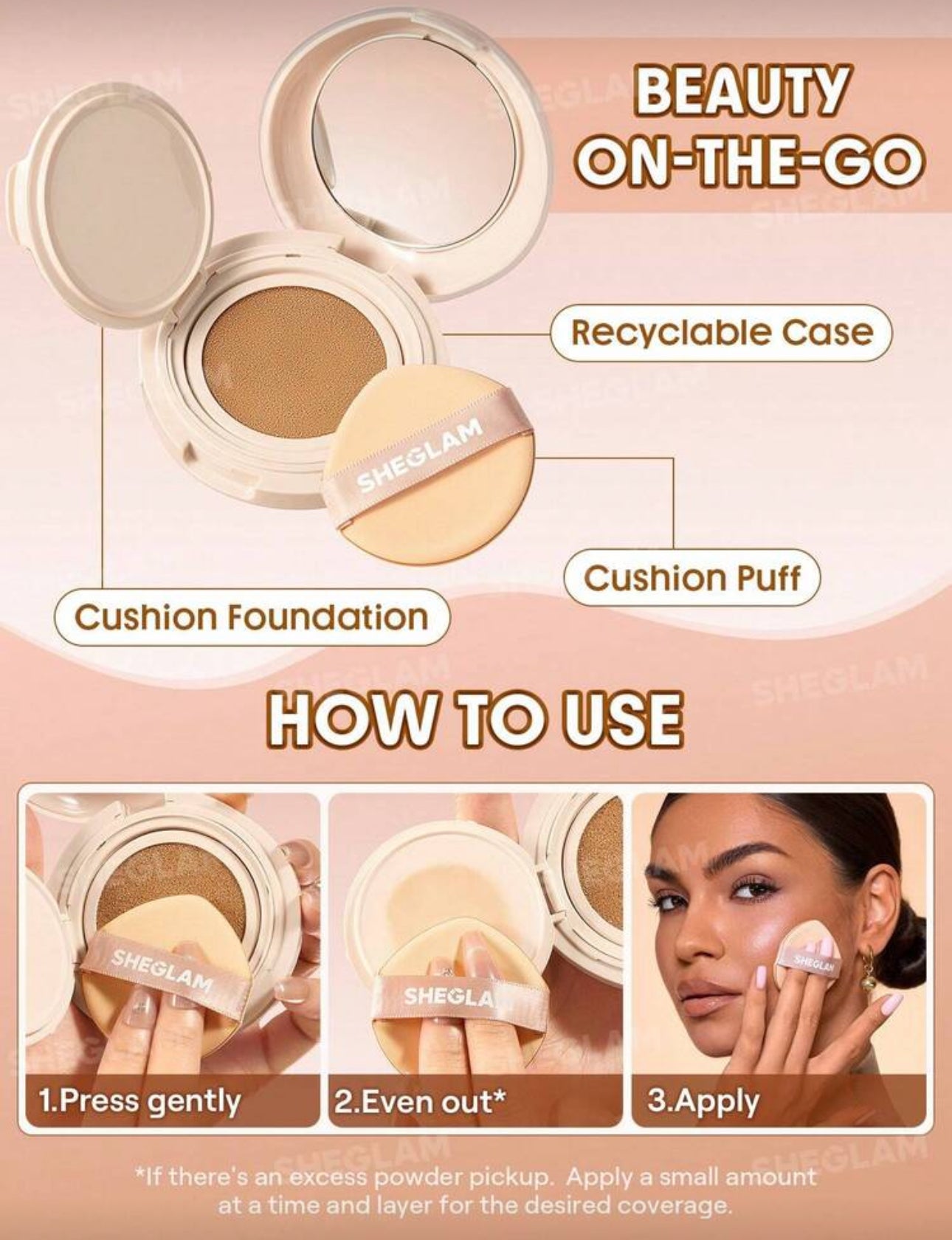 SHEGLAM Lock Go Long lasting Cushion Foundation
