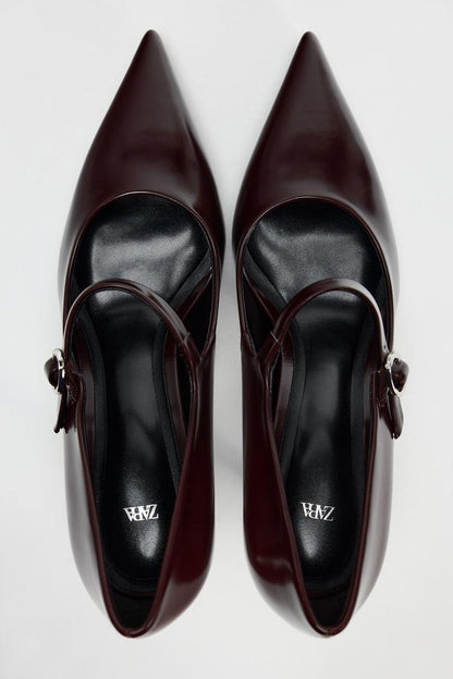 ZARA Heeled Shoes With Buckle Details