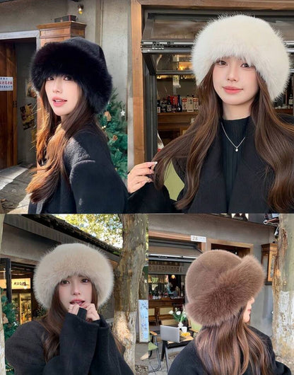 SHEIN WOOL CAP black/brown/beige