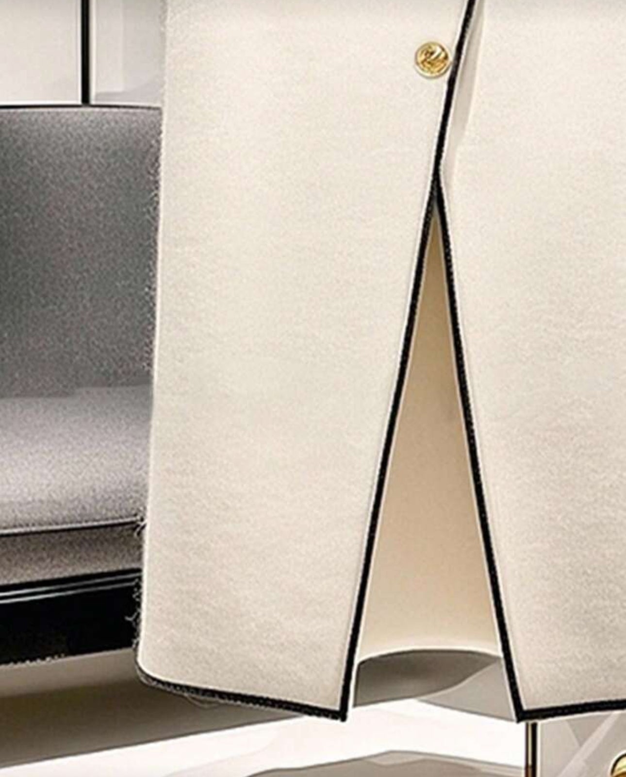 SHEIN Elegant High Waist Wool Skirt