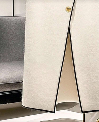 SHEIN Elegant High Waist Wool Skirt