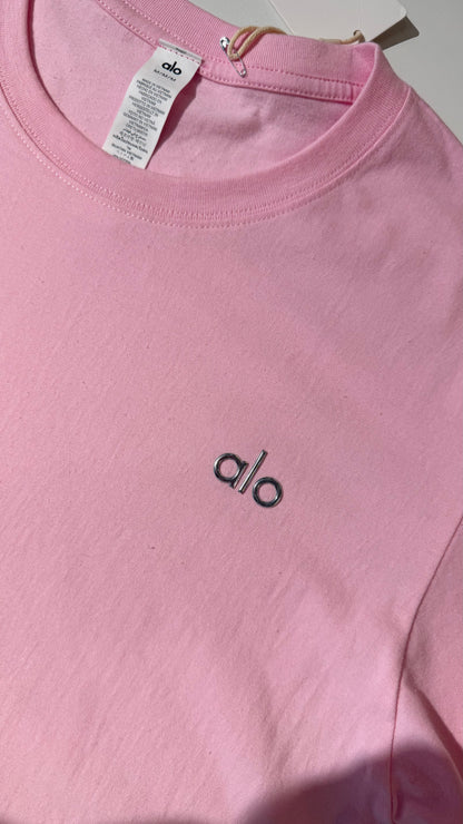 ALO Loose Fit Tshirt-Pink (Dupe)
