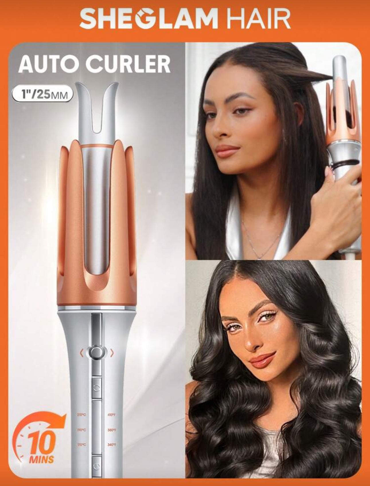 SHEGLAM Hair It Curl One Touch Istant Curler Automatic Curling