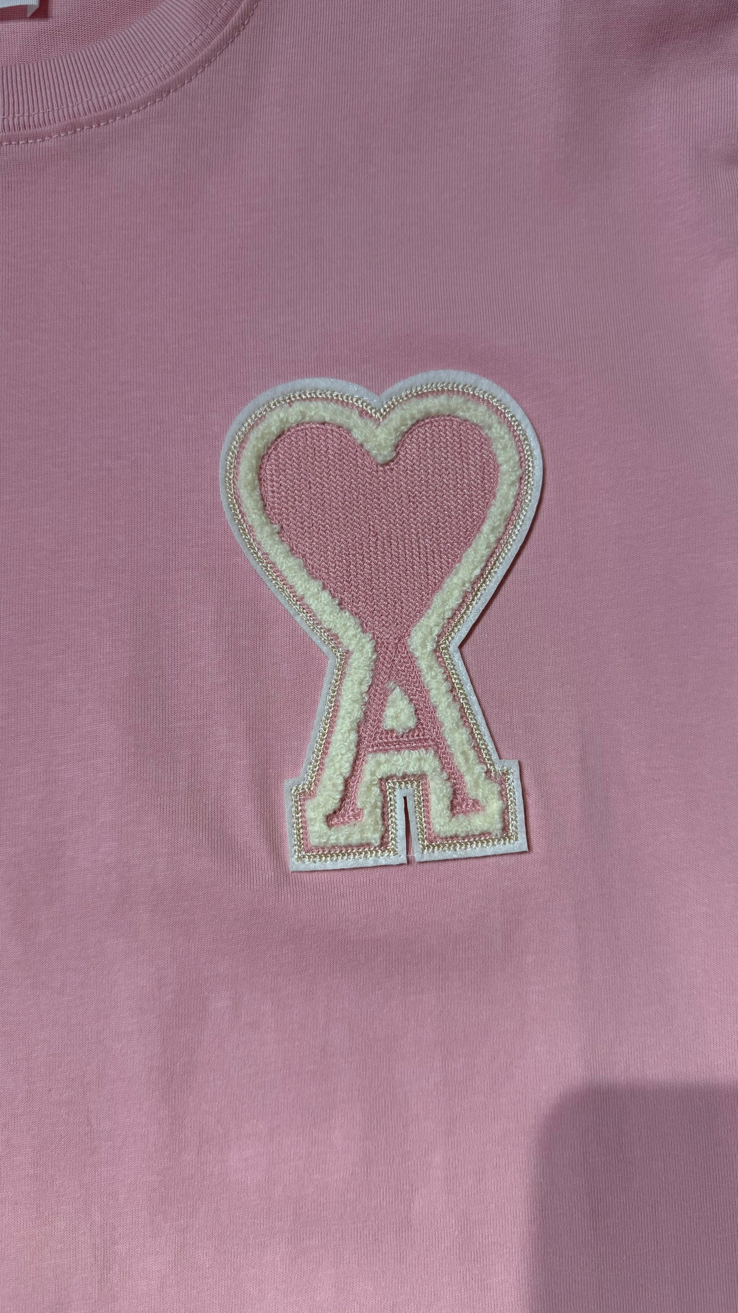 Ami Paris Loose Fit T Shirt-Pink