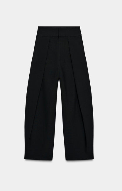 Zara Baloon Trouser With Pleats Black
