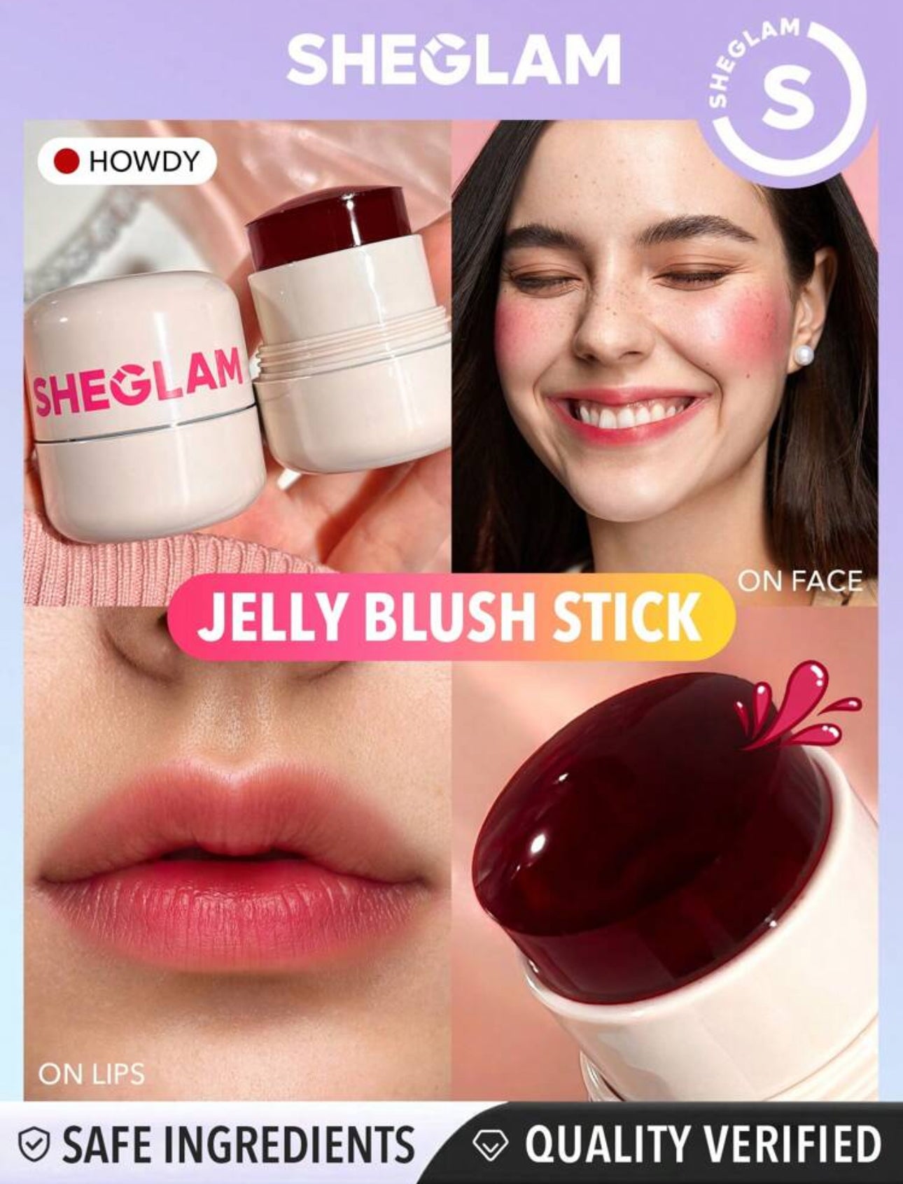 SHEGLAM Jelly-Licious hydrating lip & Blush Tint