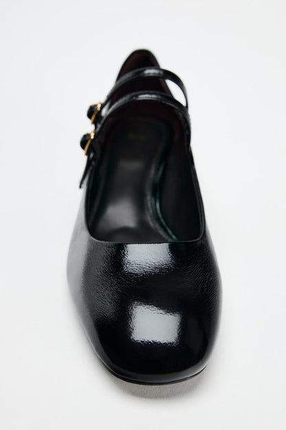 ZARA Double Strap Block Heels