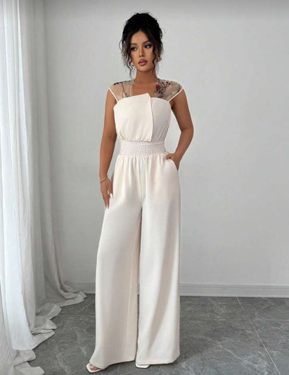 Shein French Square Collar Slim Fit Apricot