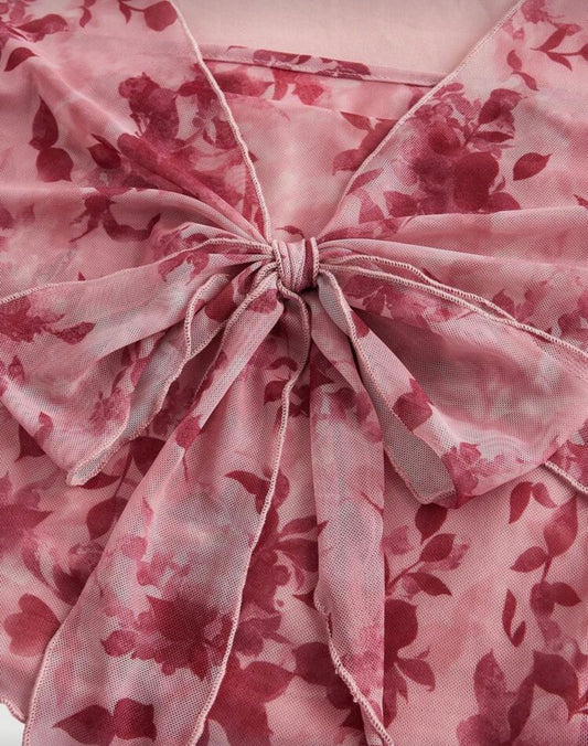 Shein MOD Break Bow Top